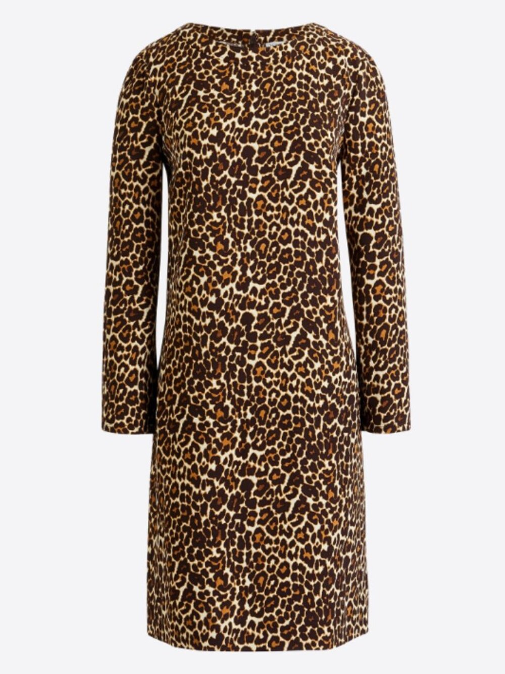 J. Crew Crepe Shift Dress in Cat Print Modest Career Fall Autumn Preppy Sz 6